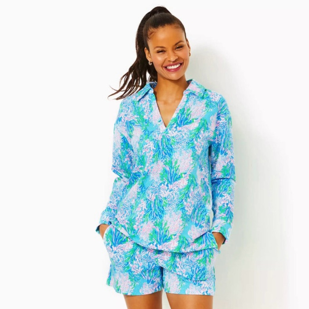 NWT Lilly Pulitzer Clanton Long Sleeve Top Size Large